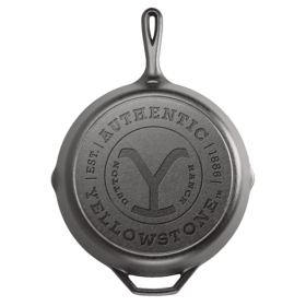 Yellowstone x Lodge Cast Iron Skillet, 10.25", Authentic Y