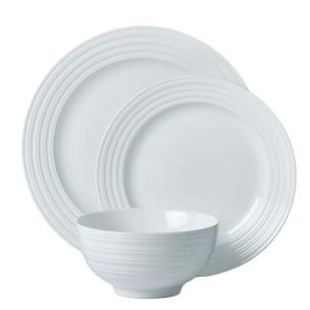 Anniston 12-Piece Porcelain Round-Shaped Dinnerware Set