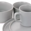 20pc Stoneware Luxmatte Dinnerware Set Light Gray