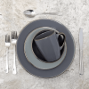 16pc Stoneware Solid Stone Dinnerware Set Gray