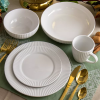 18pc Porcelain Elle Dinnerware Set White