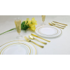 Crown Display 200 Ct. Gold Rim - Wedding Kit Disposable Plastic Cutlery Set - Service for 40