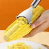 1pc Stainless Steel Corn Planer; Corn Peeler; Cob Remover Tool With Ergonomic Handle; Kitchen Gadgets