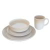 Sorrell Beige Reactive Stoneware 16 Piece Dinnerware Set